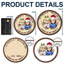 Gift For Bestie,Gift For Sisters,Gift For Women,Gifts For Colleagues - Right In The Throat Besties - Personalized 2-Layered Wooden Ornament