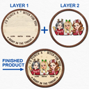 Gift For Bestie,Gift For Sisters,Gift For Women,Gifts For Colleagues - Right In The Throat Besties - Personalized 2-Layered Wooden Ornament