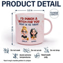 Gift For Bestie,Gift For Sisters,Funny,Gifts For Colleagues - Right In The Throat Besties - Personalized Marble Mug
