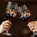 Gift For Bestie,Gift For Sisters,Gift For Women,Gifts For Colleagues,Funny - Right In The Throat Besties Sisters - Personalized Wine Glass