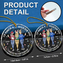 Christmas,Gift For Bestie,Happy - Right In The Throat Funny Besties - Personalized Circle Glass Ornament