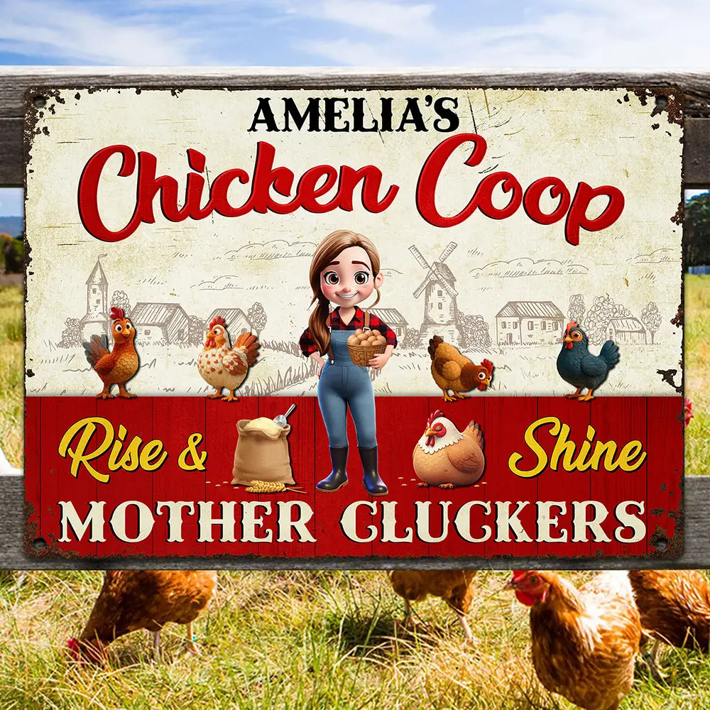 Rise And Shine Mother Cluckers - Personalized Classic Metal Signs