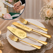 Romantic, Gift For Couples, Wedding, Icon - Romantic Couple Wedding Icon - Personalized Cake Cutting Set