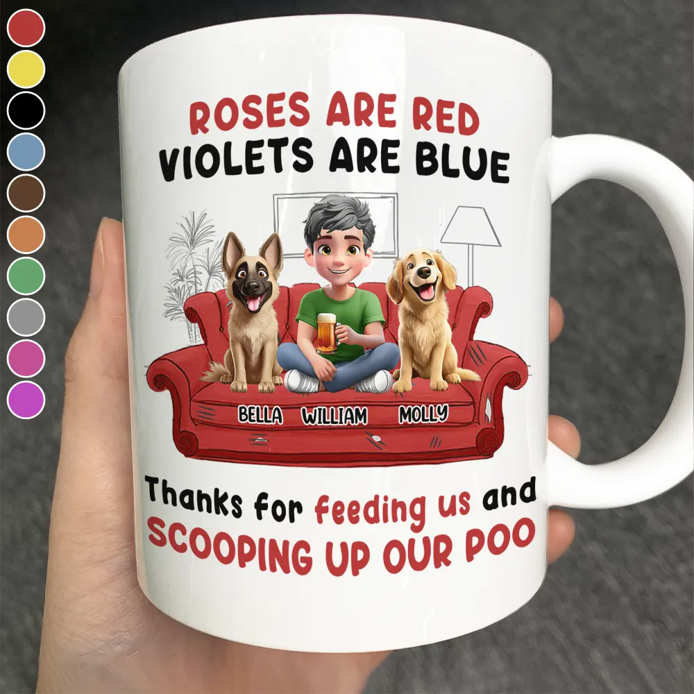 Roses Are Red Violets Are Blue Dog Lovers - Personalized Mug