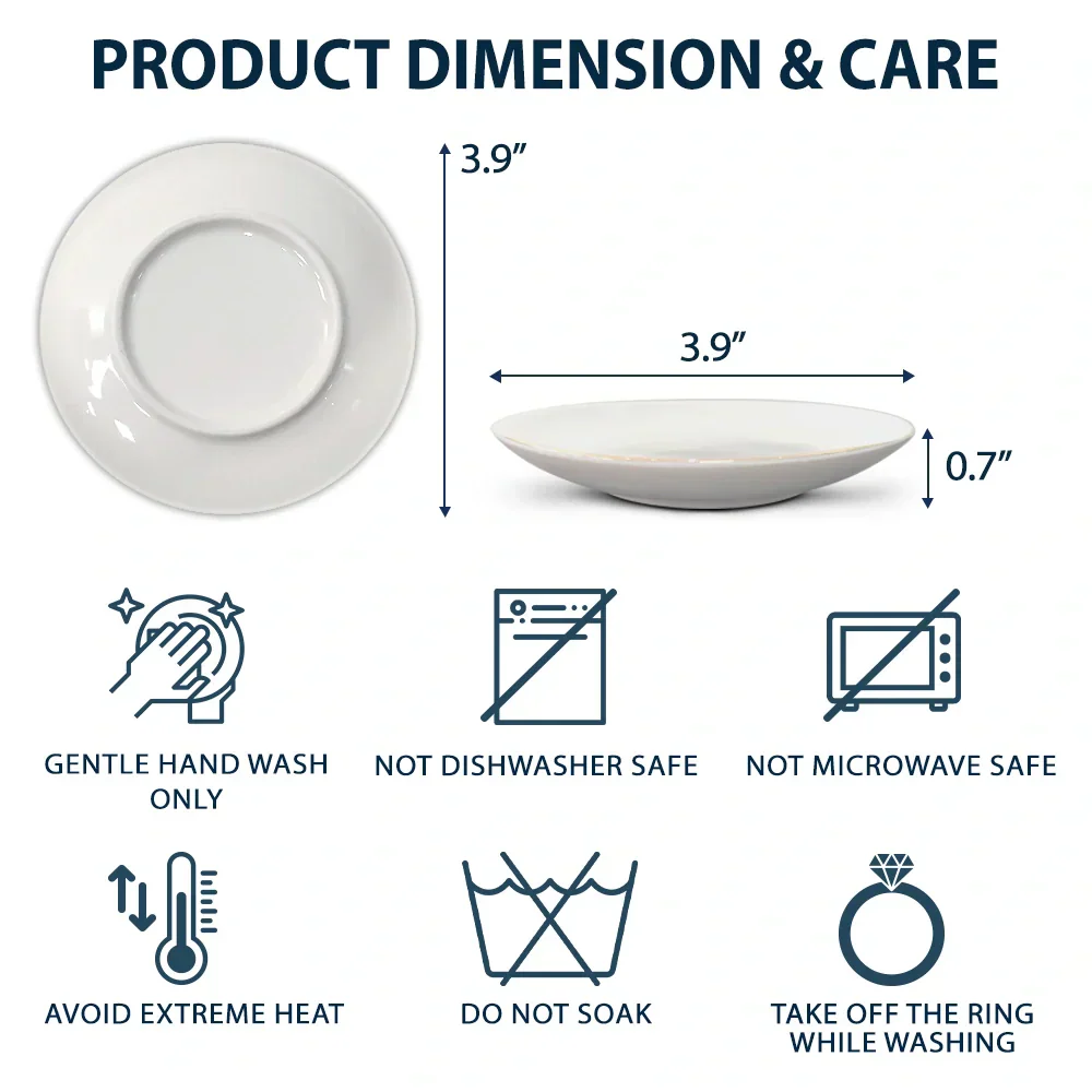 Anniversary,Wedding Anniversary,Gift For Couples,Gift For Husband,Gift For Wife,Gift For Boyfriend,Gift For Girlfriend,Love - Custom Photo Watercolor Couples Anniversary Gift - Personalized Round Ring Dish