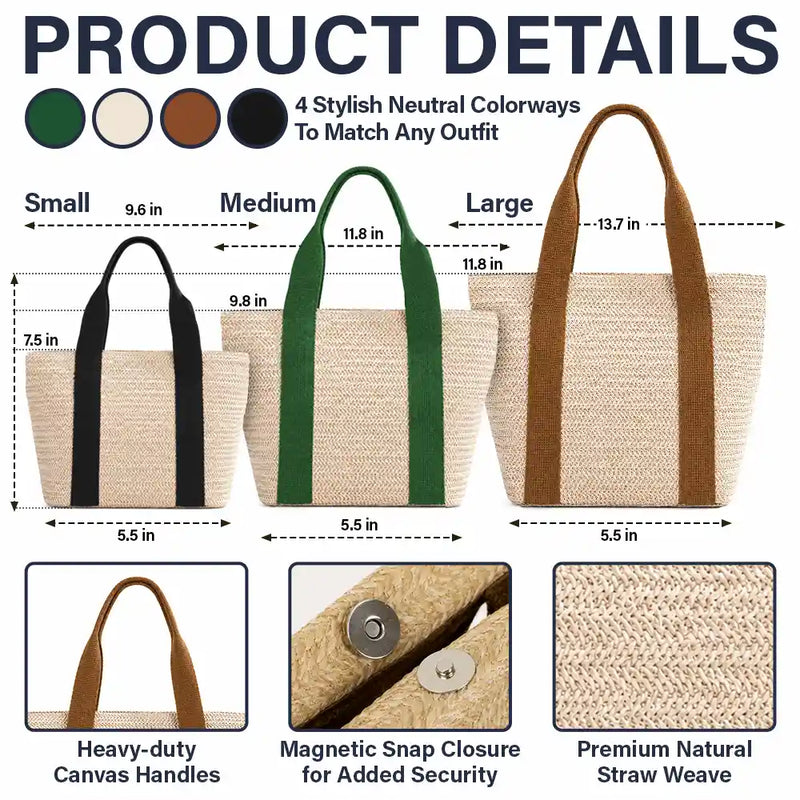 Gift For Yourself, Gift For Women, Summer, Adorable, Custom Text - Colorful Name In Style - Personalized Straw Beach Bag