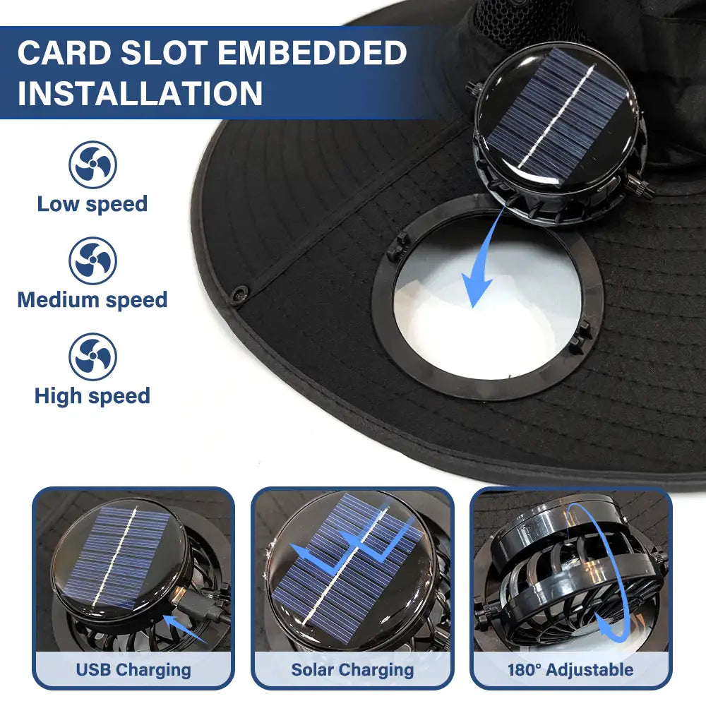 Gift For Husband,Gift For Men,Gift For Yourself,Gift For Grandpa,Gift For Father,Fishing,Icon,Humorous - We Hooked The Best Dad Grandpa - Personalized Solar Fan Hat