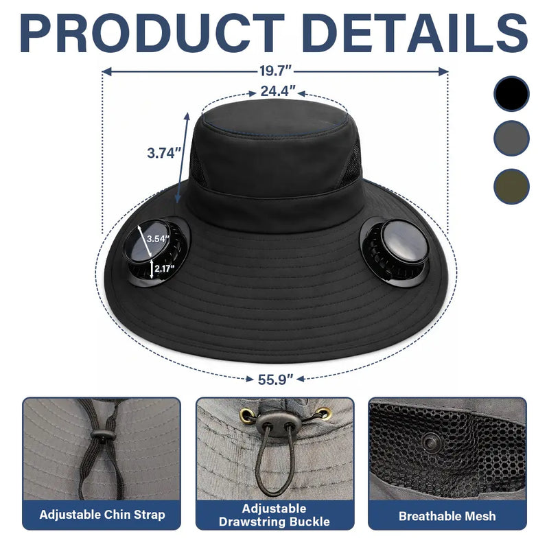 Gift For Yourself,Gift For Women,Gift For Men,Gift For Mother,Gift For Father,Gardening,Happy - Garden Hair Don't Care - Personalized Solar Fan Hat