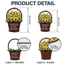 Wander Prints Gift For Grandma - Handpicked With Love Window Hanging Suncatcher Ornament - Mother’s Day, Birthday Gift AZCS