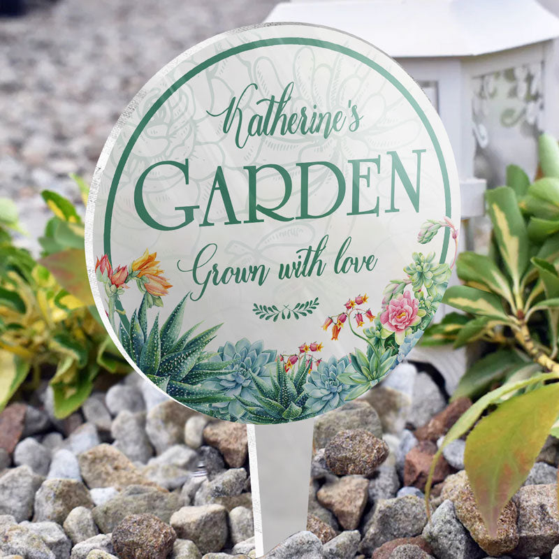 succulents for sale sign Succulent Garden Grown With Love - Garden Sign