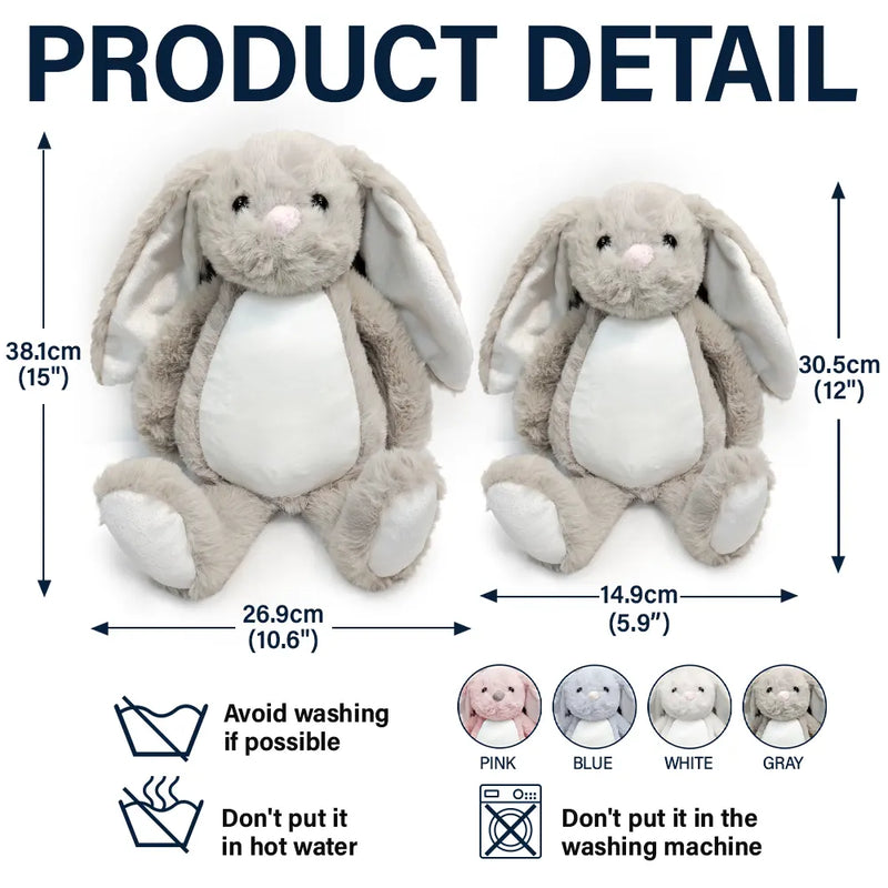 I Filled It With My Wishes Grandmother Granddaughter - Personalized Soft Toy Bunny