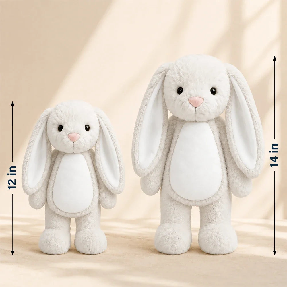 Custom Photo A Cuddle From Heaven Memorial - Personalized Soft Toy Bunny
