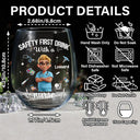 Nurse, Happy, Gifts For Colleagues, Gift For Bestie, Gift For Sisters - Safety First Drink With A Nurse - Personalized Stemless Wine Glass