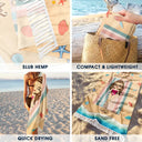Gift For Yourself, Gift For Women, Summer, Travel, Happy - Salty Lil Beach Summer Vacation - Personalized Turkish Beach Towel