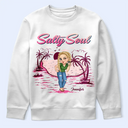 Gift For Women, Gift For Yourself, Summer, Beach, Happy - Salty Soul Summer Girl - Personalized T Shirt