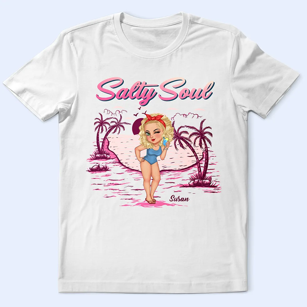 Salty Soul Summer Girl - Personalized T Shirt