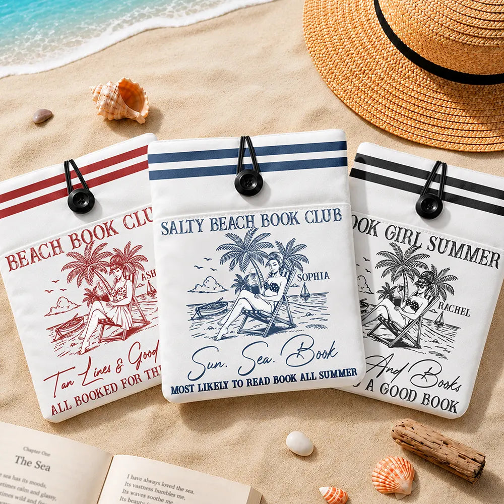 Salty Beach Book Club - Personalized Book Sleeve