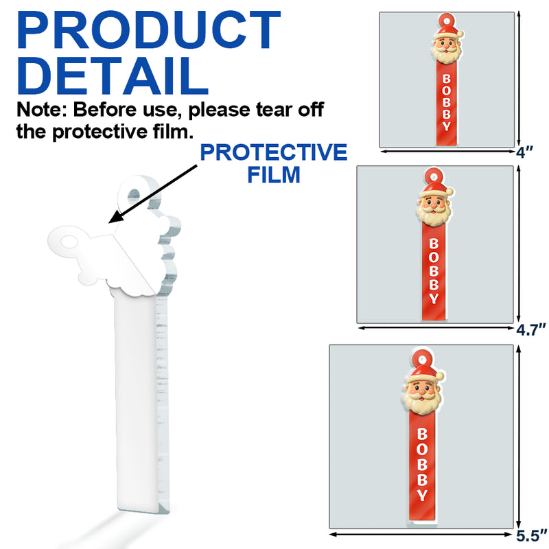 Christmas,Family,Gift For Yourself,Non-Eng - Santa Snowman Elf Christmas Scrabble - Personalized Custom Shaped Acrylic Ornament