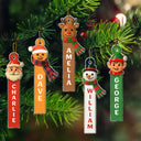 Christmas,Family,Gift For Yourself,Non-Eng - Santa Snowman Elf Christmas Scrabble - Personalized Custom Shaped Acrylic Ornament