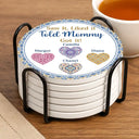 Happy,Gift For Grandma,Gift For Mother,Gift For Wife - Saw It Liked It Told Grandma Got It Nana Nanny - Personalized Ceramic Coaster