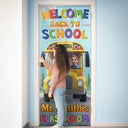 Teacher, Happy - School Bus Welcome Back To School - Personalized Door Cover