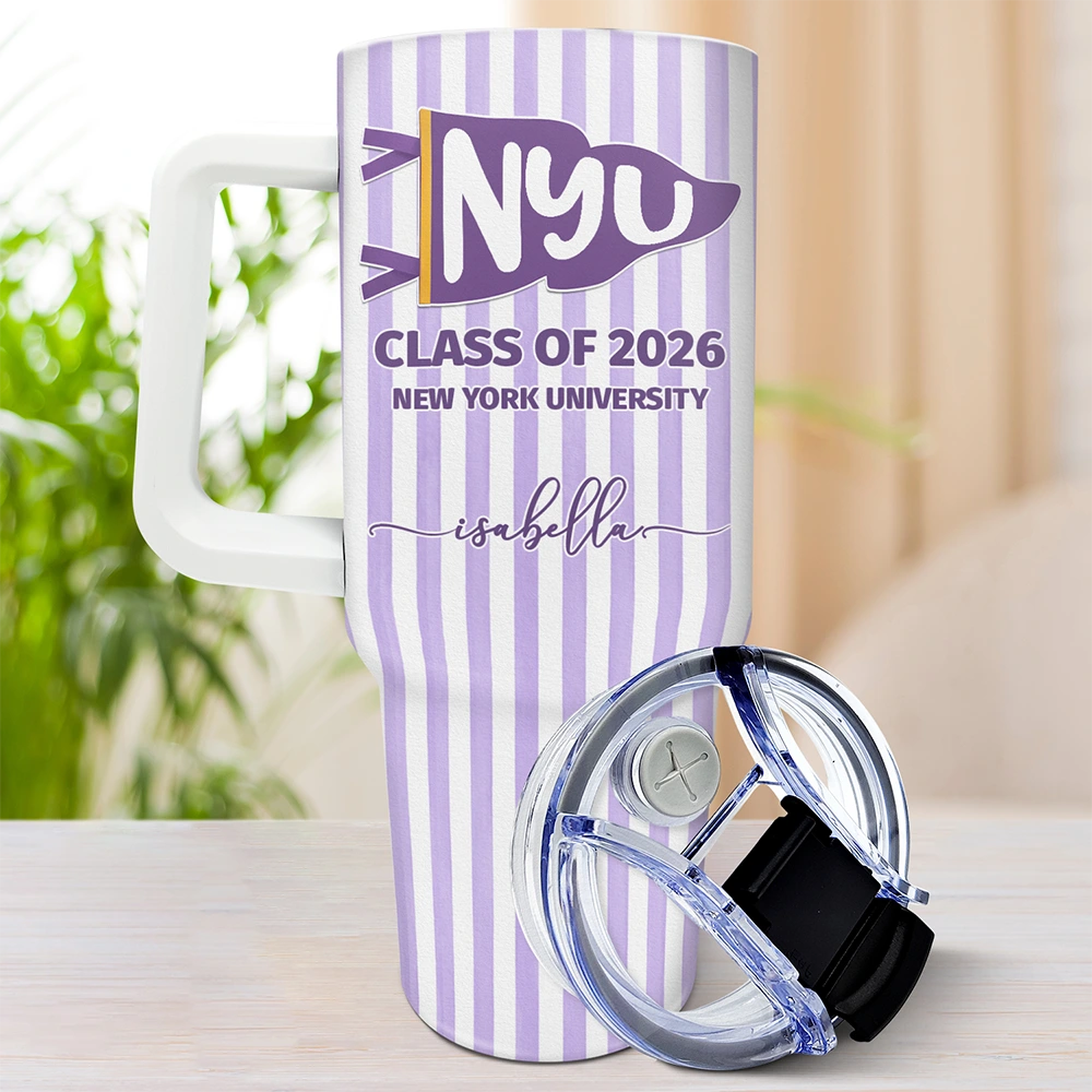 Gift For Bestie,Gift For Yourself,Gift For Women,Gift For Men,Non-Eng,Warp Text,Special Font,Proud - School Pennant Flag - Personalized 40oz Tumbler With Straw