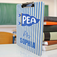 Back To School,Teacher,Proud,Warp Text - School Pennant Flag - Personalized Acrylic Clipboard