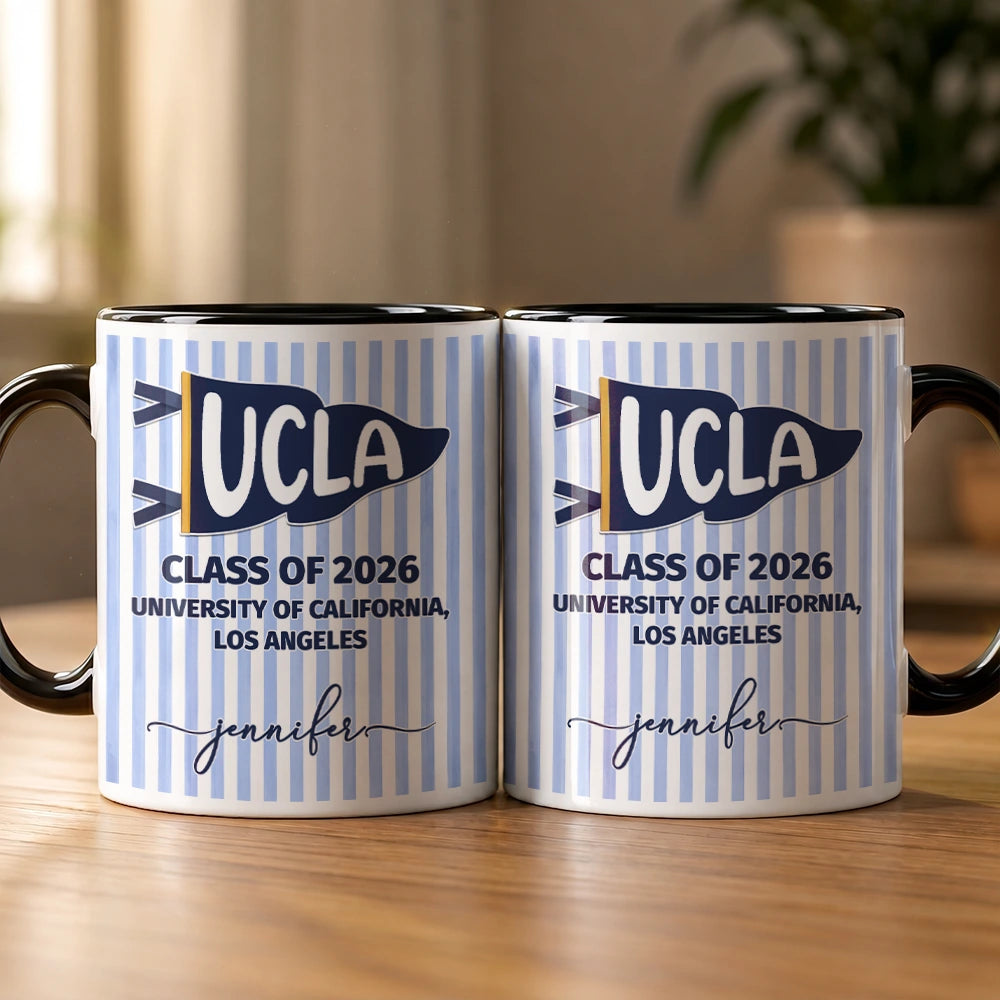 Gift For Bestie,Gift For Yourself,Gift For Women,Gift For Men,Non-Eng,Warp Text,Special Font,Proud - School Pennant Flag - Personalized Mug