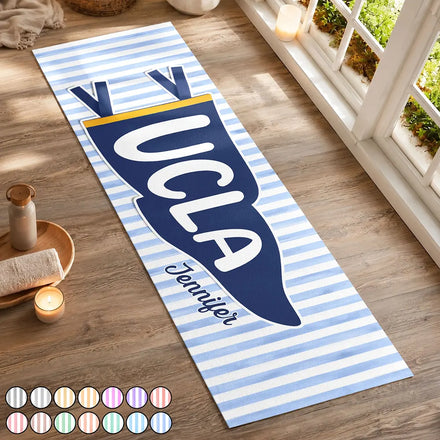 School Pennant Flag - Personalized Yoga Mat