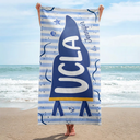 Graduation,Gift For Women,Gift For Bestie,Top Market,Warp Text,Adorable - School Pennant Flag Summer Graduation - Personalized Beach Towel
