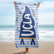 Graduation,Gift For Women,Gift For Bestie,Top Market,Warp Text,Adorable - School Pennant Flag Summer Graduation - Personalized Beach Towel