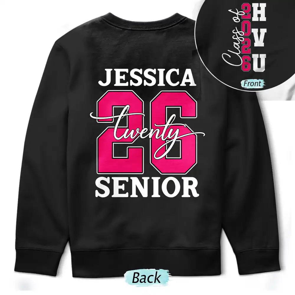 Senior Graduated With Custom Name And School Name - Personalized T Shirt