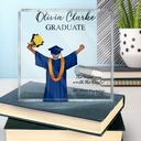 Graduation, Gift For Yourself, Happy - She Believed She Could - Personalized Square Shaped Acrylic Plaque