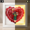 Graduation,Gift For Yourself,Happy - She Believed She Could Graduation Gift - Personalized LED Light Flower Shadow Box