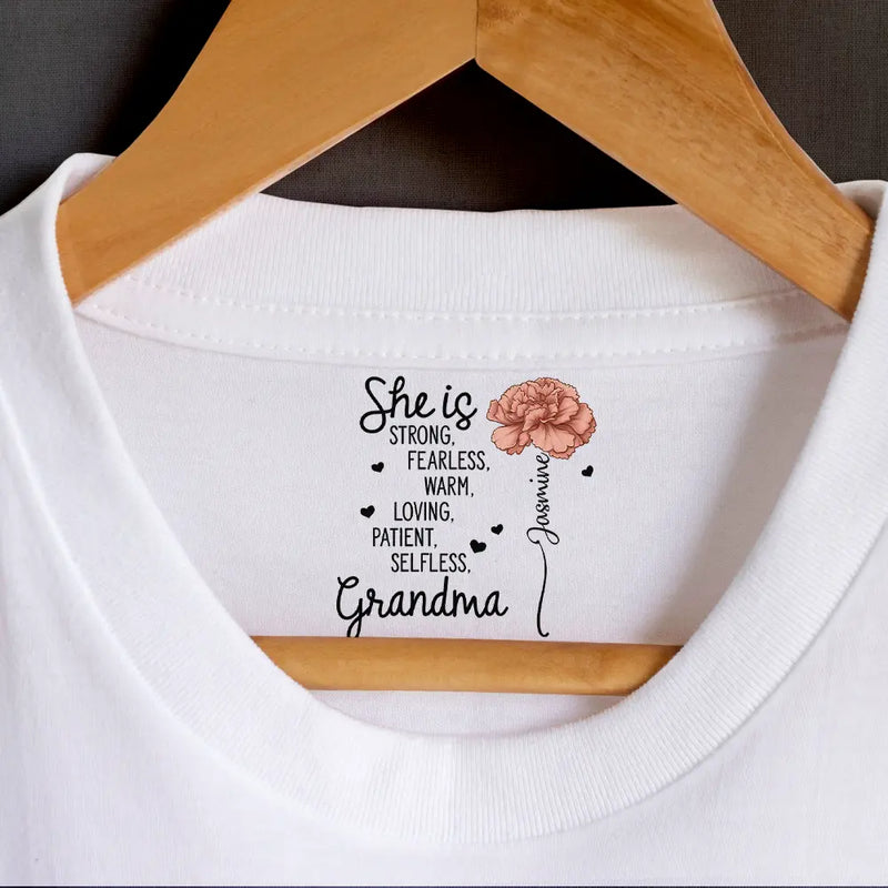 Gift For Mother,Gift For Grandma,Gift For Women,Happy - She Is Mom - Personalized T Shirt