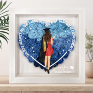 Graduation,Gift For Yourself,Gift For Women,Happy - She Rose Against All Odds - Personalized Flower Shadow Box