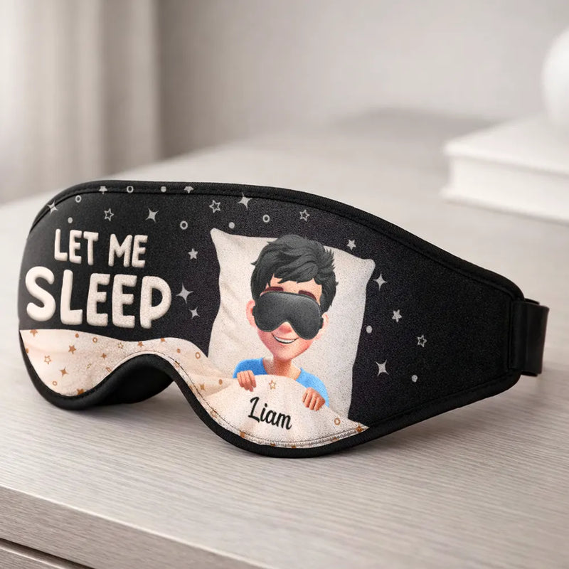 Gift For Yourself, Travel, Gift For Women, Gift For Men, Funny - Shhh...I'm Sleeping - Personalized 3D Sleep Mask