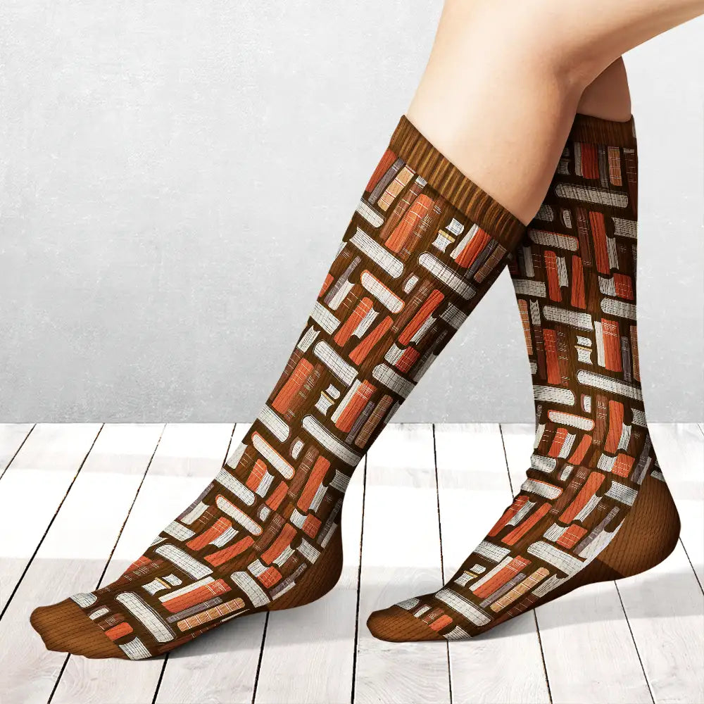 Gift For Yourself,Gift For Women,Gift For Men,Happy,Reading,Christmas - Shhh I'm Reading - Personalized Socks