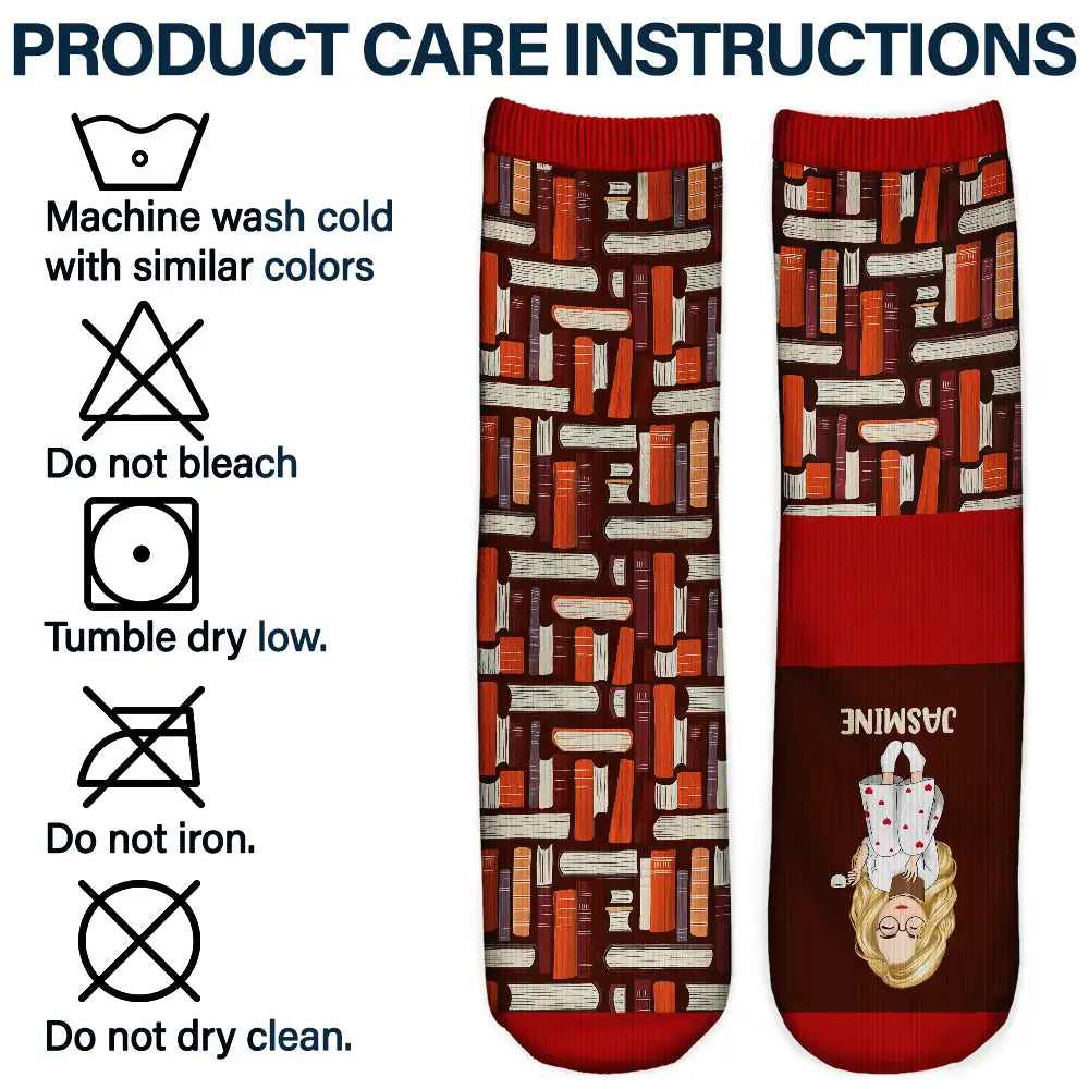 Gift For Yourself,Gift For Women,Gift For Men,Happy,Reading,Christmas - Shhh I'm Reading - Personalized Socks