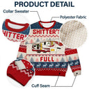 Camping,Campsite,Funny,Christmas - Shitter's Full Camping Lover - Personalized Unisex Ugly Sweater