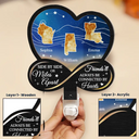 Family,Gift For Sisters,Gift For Sibling,Gift For Bestie,Love,Long Distance - Side By Side Or Miles Apart - Personalized Plug-in Night Light