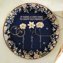 Gift For Sisters,Gift For Bestie,Custom Photo,Love - Sisters Are Different Flowers From The Same Garden Nacre Effect - Personalized Ring Dish