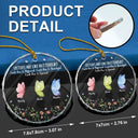 Gift For Sisters, Gift For Women, Happy, Top Market - Sisters Are Like Butterflies - Personalized Circle Glass Ornament