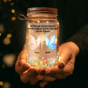 Gift For Sisters,Gift For Women,Happy - Sisters Are Like Butterflies Crytal Effect - Personalized Mason Jar Light