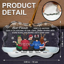 Gift For Bestie,Old Best friends,Gift For Sisters,Happy,Christma - Sitting Besties Here's To Another Year Of Us - Personalized Medallion Glass Ornament