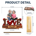 Gift For Couples,Old Couples,Gift For Husband,Gift For Wife,Gift For Boyfriend,Gift For Girlfriend,Love - Sitting Couple 3D Effect You & Me We Got This - Personalized Custom Shaped 2-Layered Acrylic Wooden Plaque