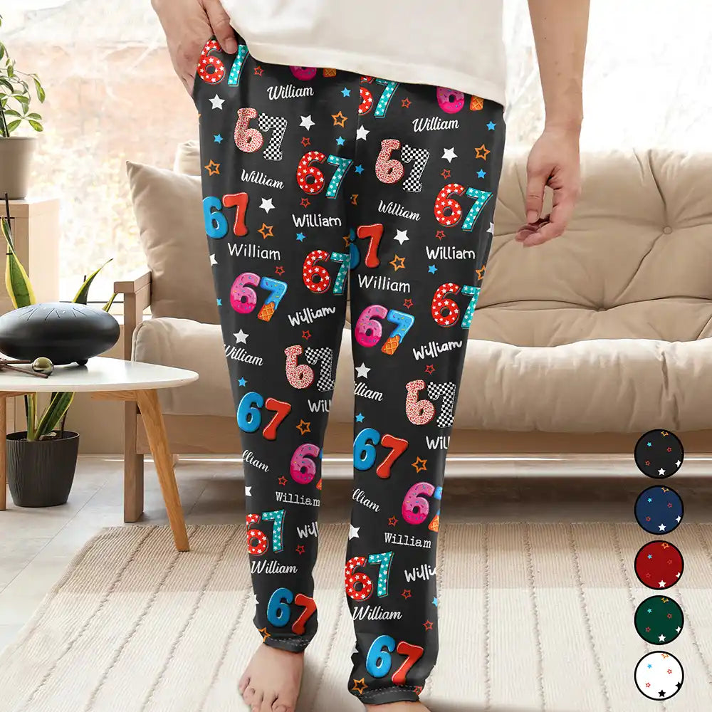 Six Seven Funny Slang - Personalized Pajama Pants