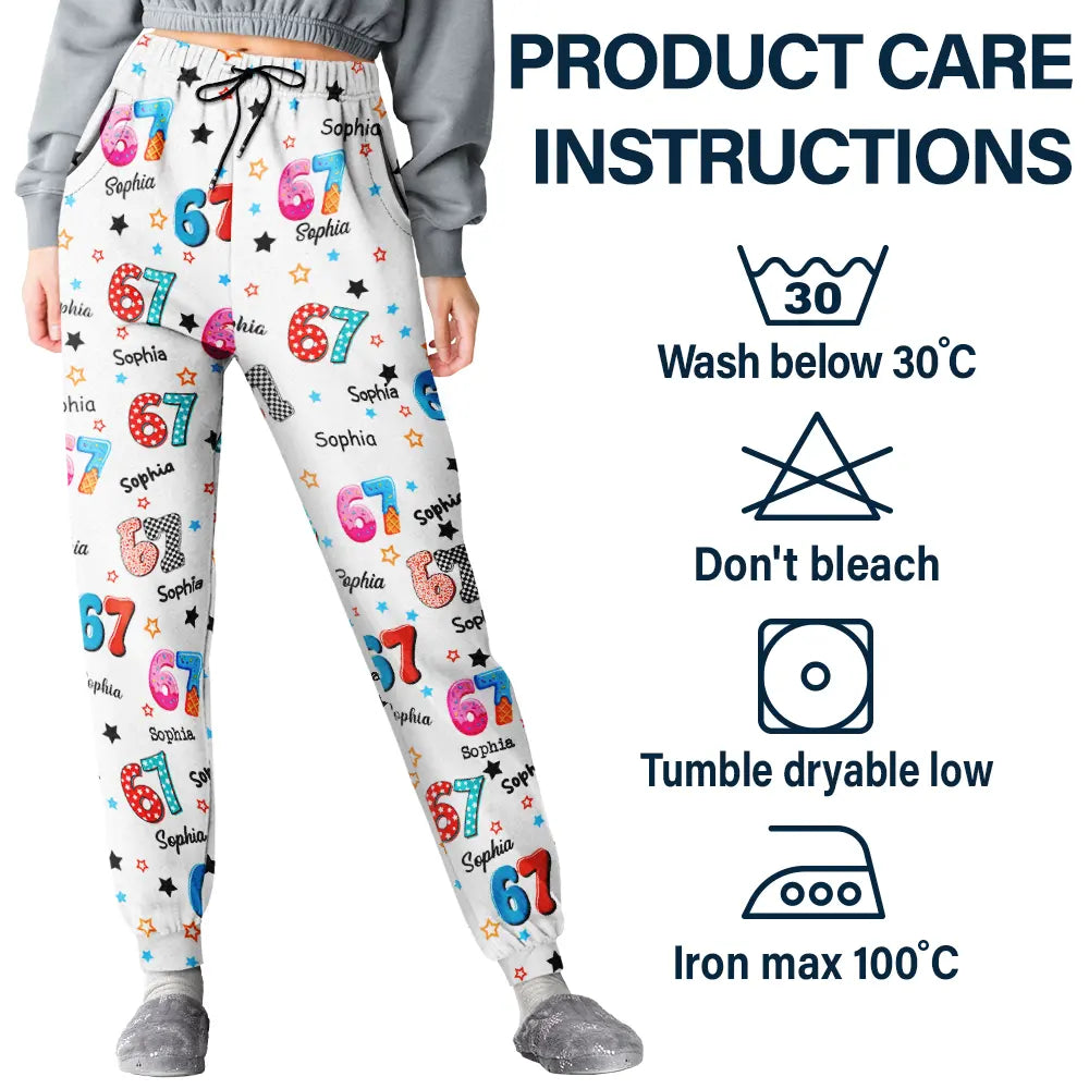 Gift For Kids, Gift For Grandkids, Gift For Men, Gift For Women, Funny - Six Seven Funny Slang - Personalized Pajama Pants