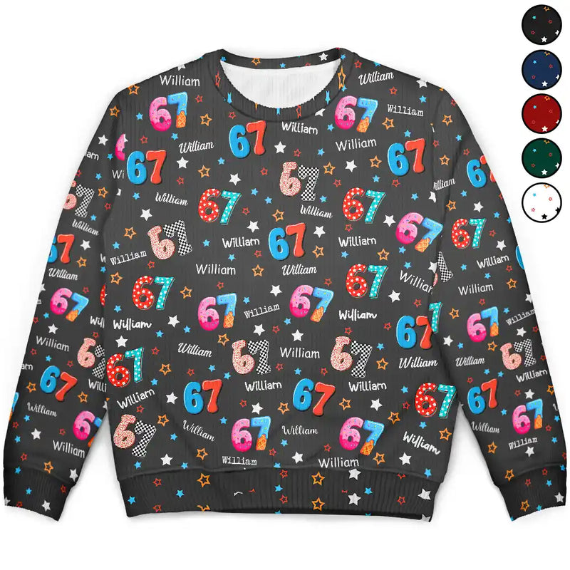 Gift For Kids,Gift For Grandkids,Gift For Men,Gift For Women,Funny - Six Seven Funny Slang - Personalized Unisex Ugly Sweater