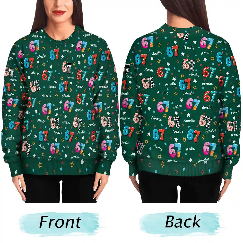 Gift For Kids,Gift For Grandkids,Gift For Men,Gift For Women,Funny - Six Seven Funny Slang - Personalized Unisex Ugly Sweater